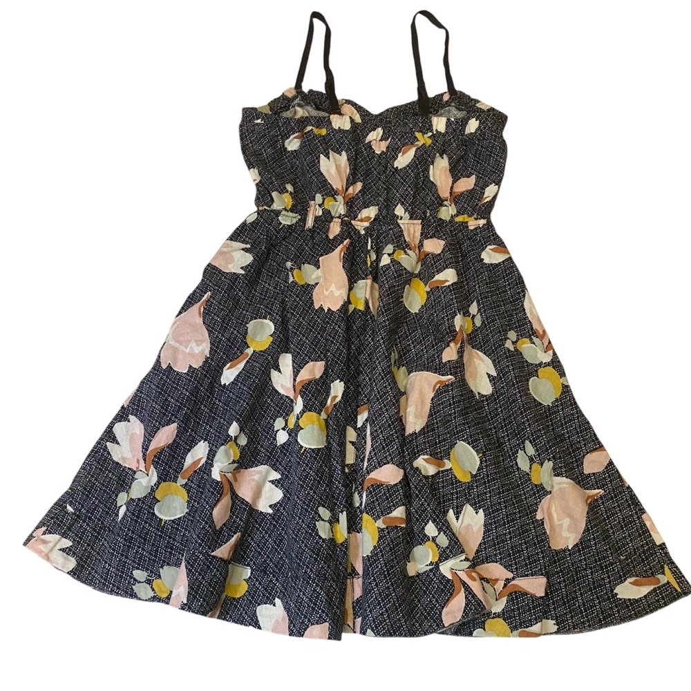 Kimchi Blue Linen Floral Print Knee Length Dress